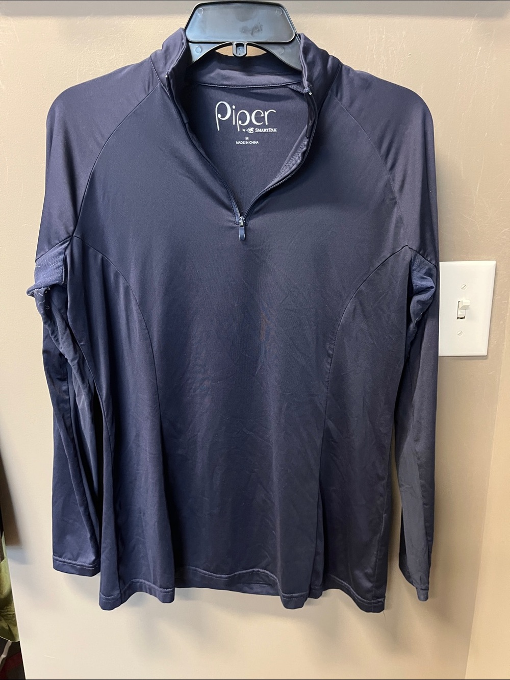 Piper by Smartpak Women's Navy Quarter-Zip Sun Shirt